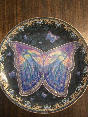 The Bradford Exchange Multicolor Peacock-Butterfly Decorative Plate